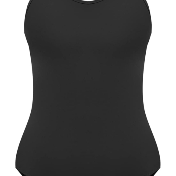 Retro Criss Cross Back Onepiece Swimsuit, Adjustable Strap Swimwear, New, XS - Picture 3 of 4